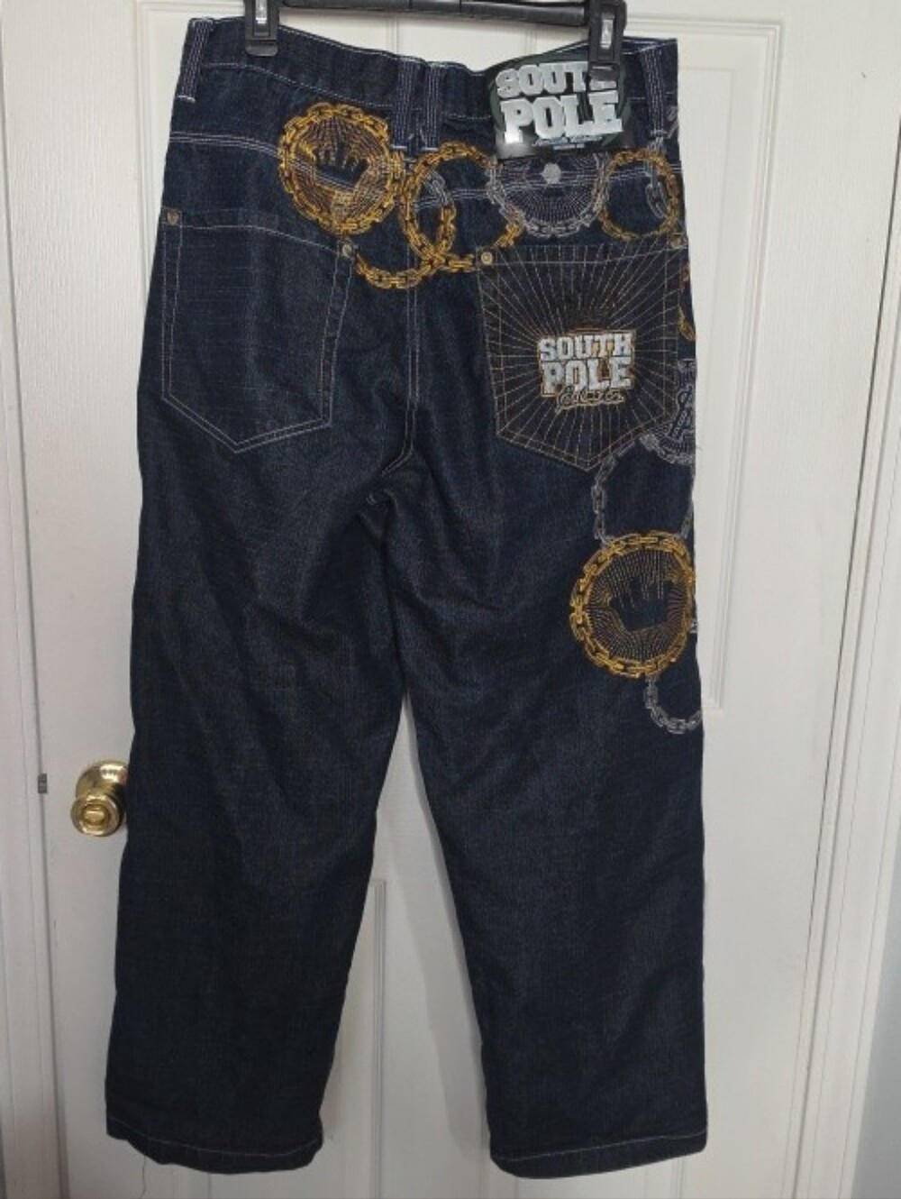 South Pole Elite Embroidered Chain Jeans Y2k 34